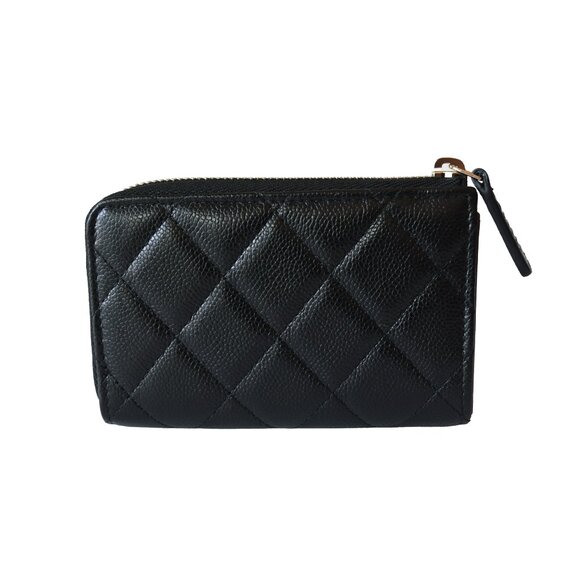 Chanel CC Caviar Quilted Zipped Key Holder Wallet Black - Picture 3 of 3